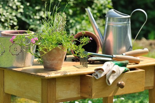 Gardening maintenance in a West Hendon residential garden